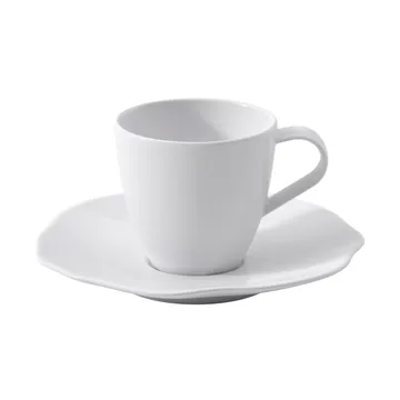 Pura tazzina da espresso con piattino - Bianco, 2 pezzi - Villeroy & Boch