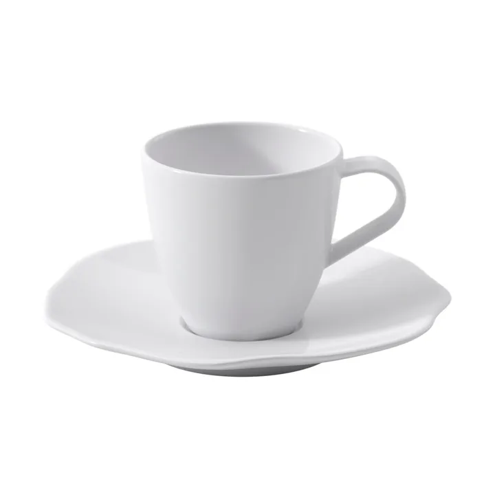 Pura tazzina da espresso con piattino - Bianco, 2 pezzi - Villeroy & Boch