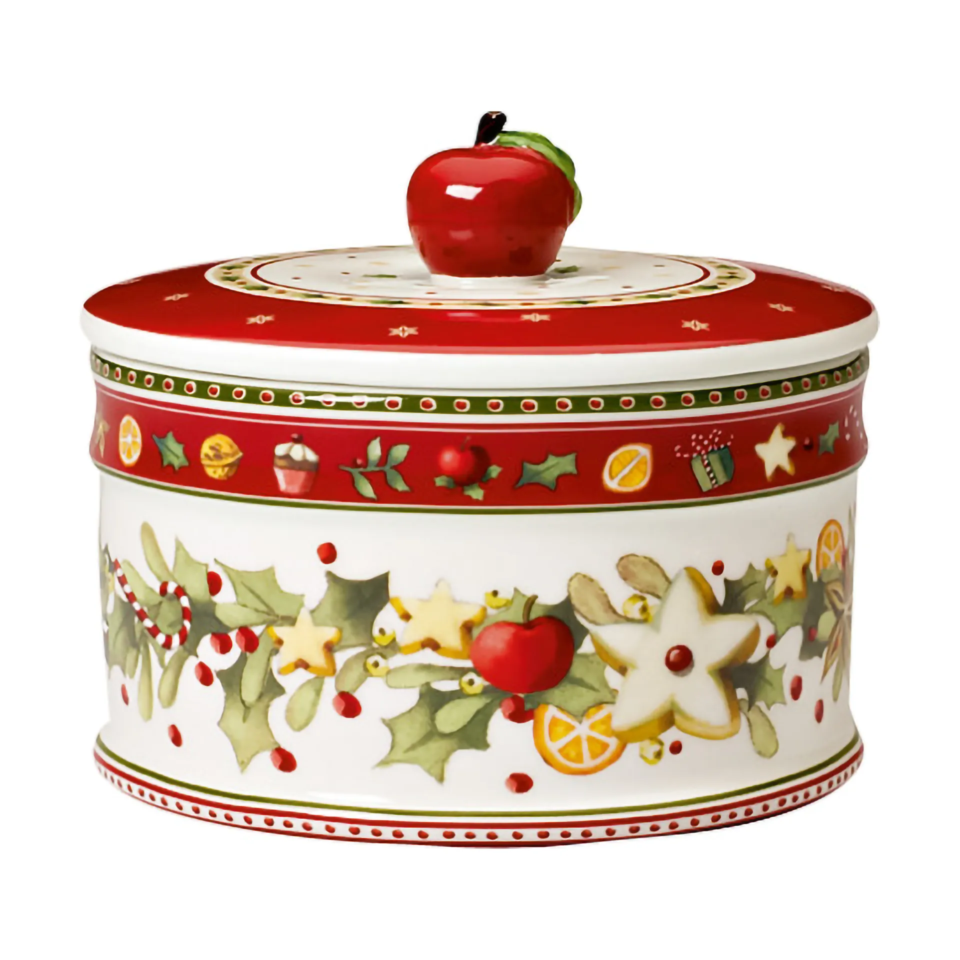 Scatola per biscotti Winter Bakery M 0,55 L, Bianco-rosso Villeroy & Boch
