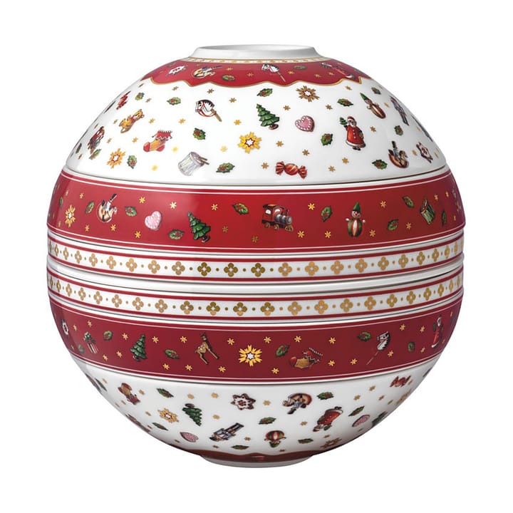 Servizio di piatti La Boule Toy's Delight, 7 pezzi, Bianco, rosso Villeroy & Boch