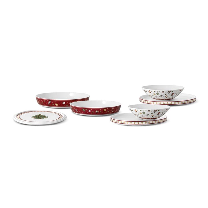 Servizio di piatti La Boule Toy's Delight, 7 pezzi, Bianco, rosso Villeroy & Boch