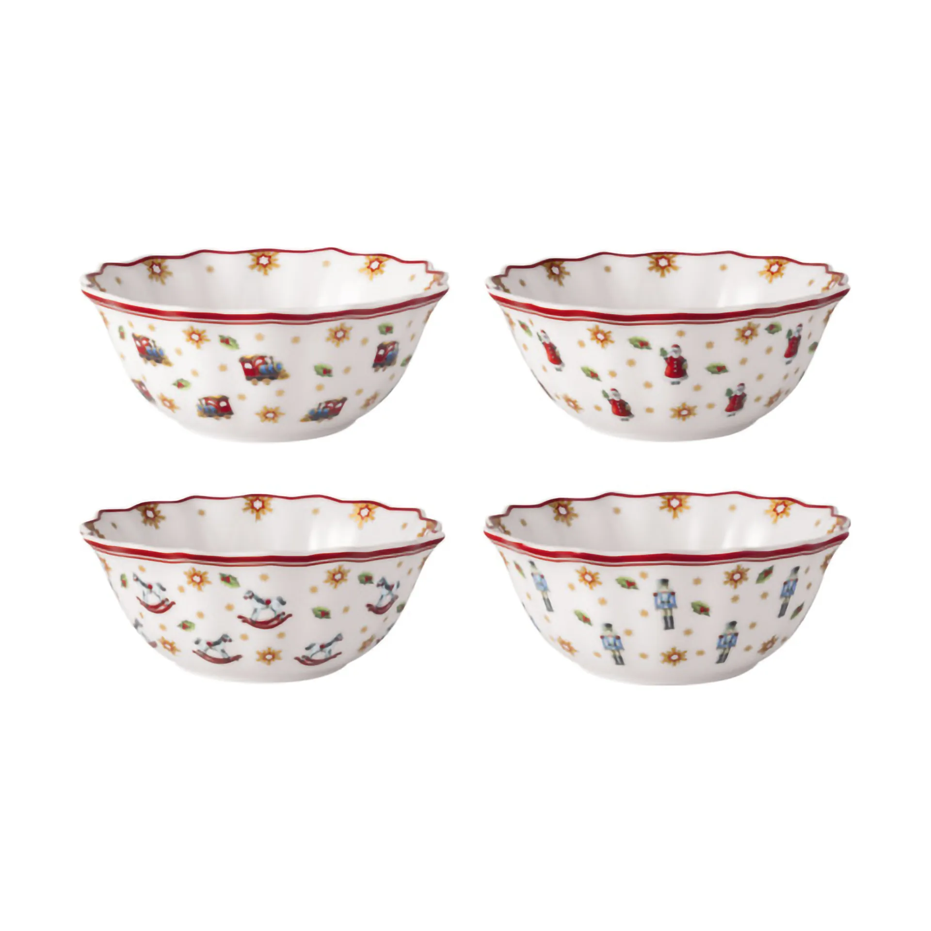 Set di 4 ciotole Toy's Delight, Bianco-rosso Villeroy & Boch