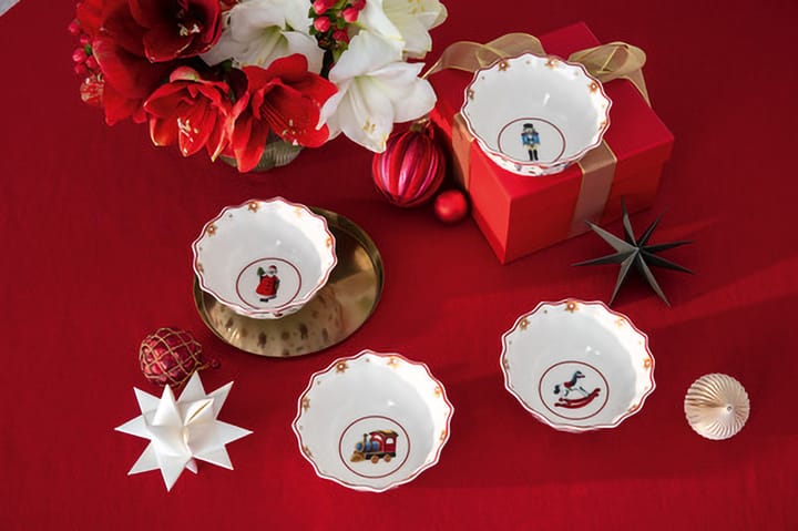Set di 4 ciotole Toy's Delight, Bianco-rosso Villeroy & Boch