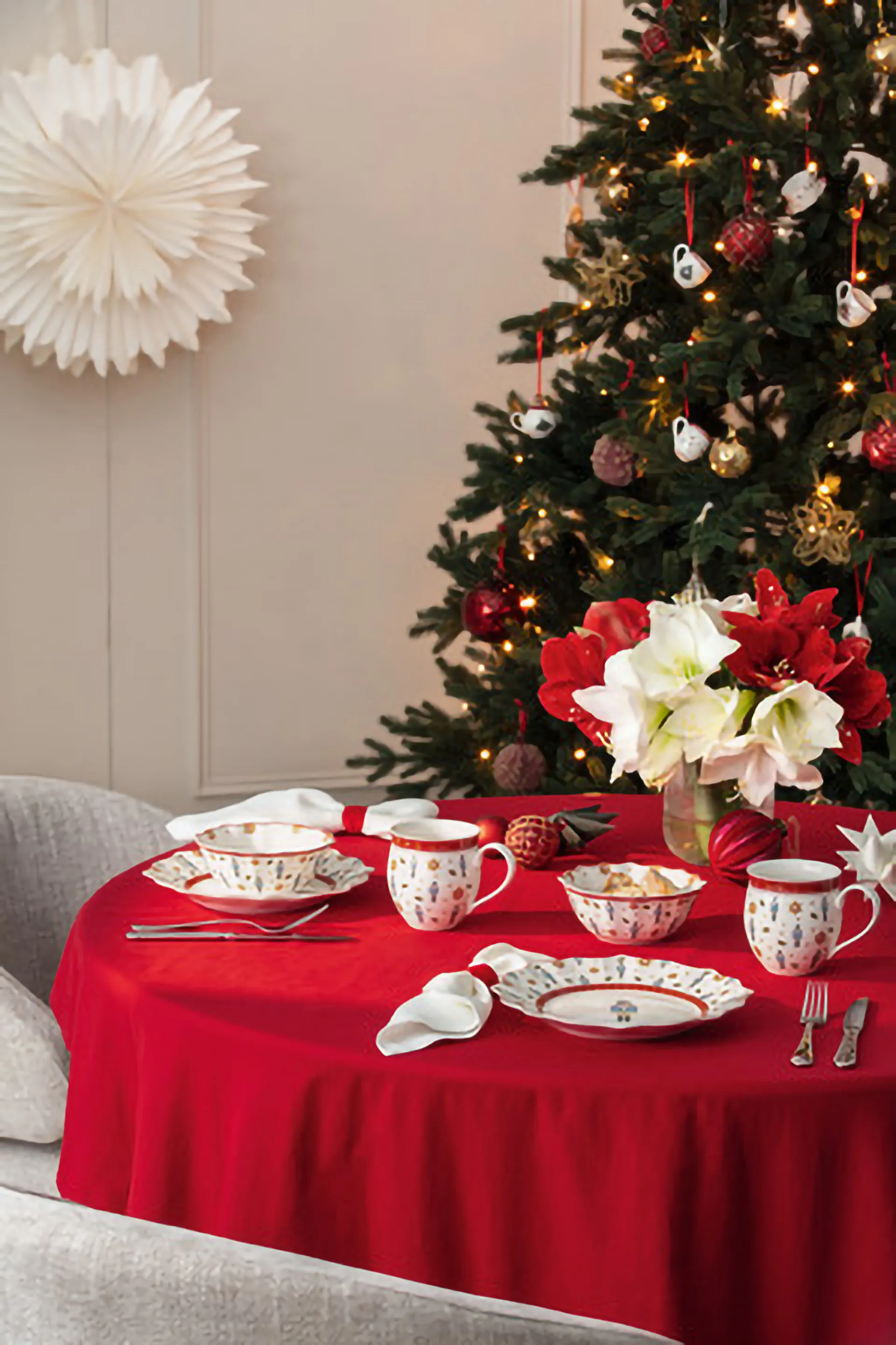 Set di 4 ciotole Toy's Delight, Bianco-rosso Villeroy & Boch