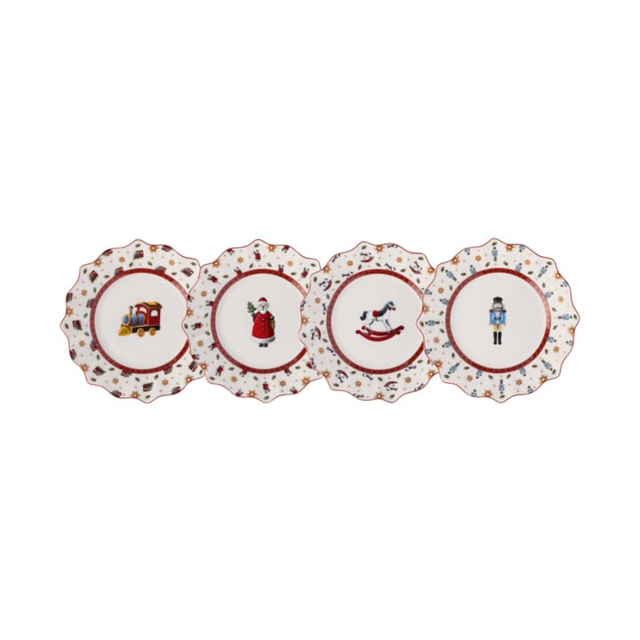 Set di 4 piatti Toy's Delight - Bianco-rosso - Villeroy & Boch