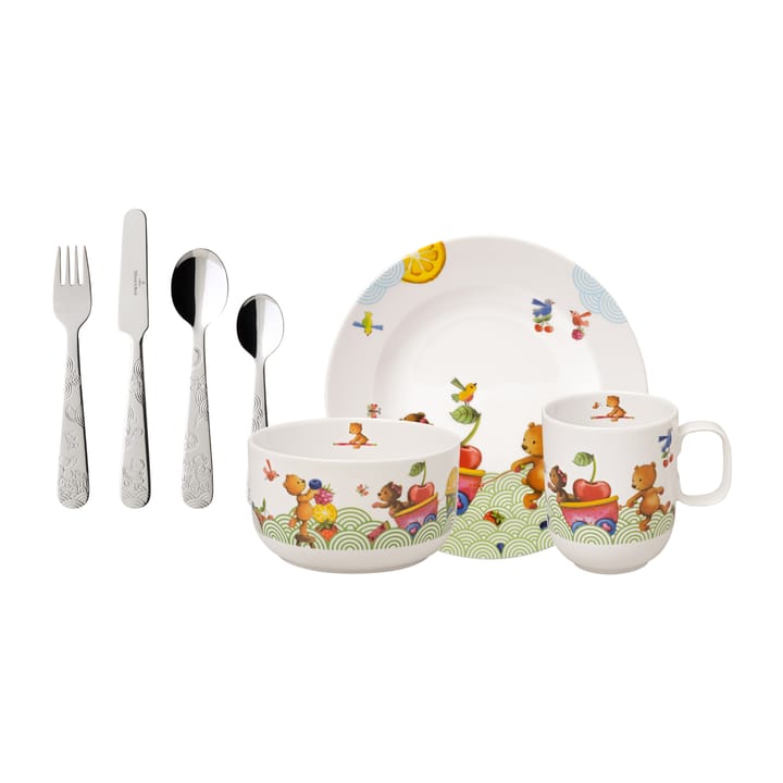 Stoviglie e posate per bambini Hungry as a Bear - 7 pezzi - Villeroy & Boch