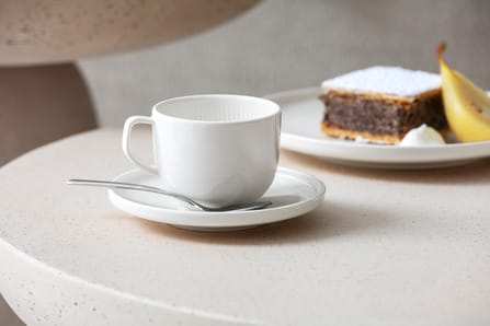 Tazza con piattino Afina, Bianco Villeroy & Boch