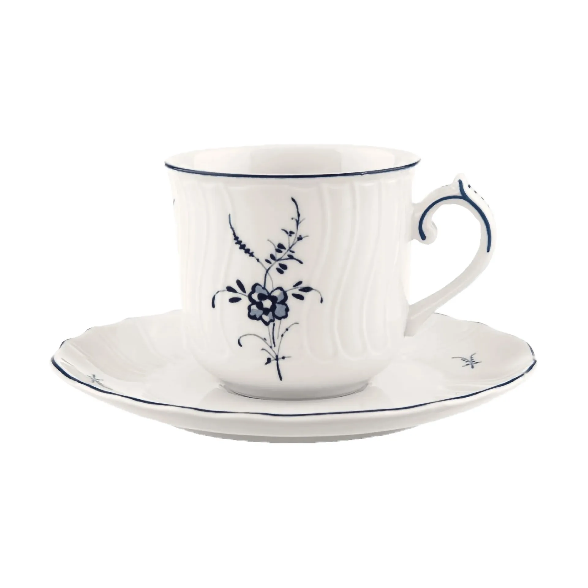 Tazza con piattino Old Luxembourg 12 cl, Bianco Villeroy & Boch