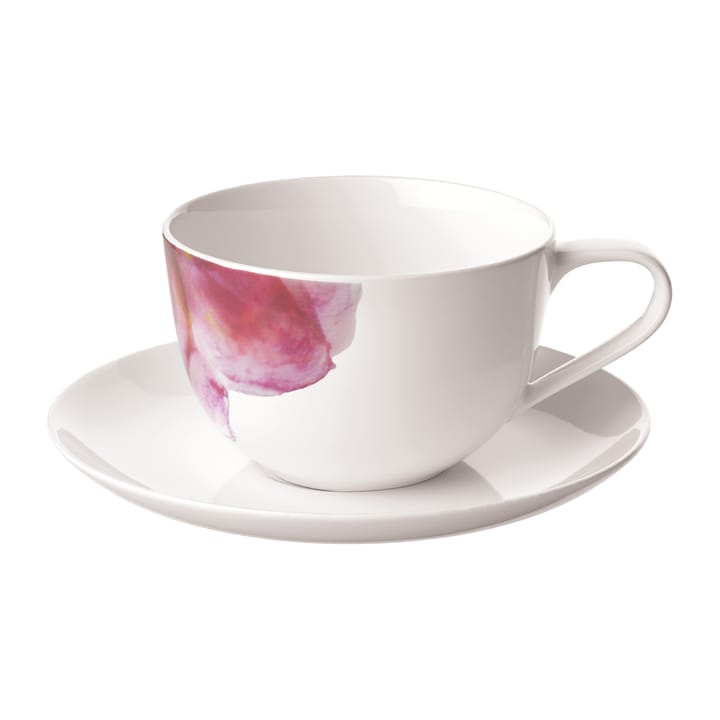 Tazza Rose Garden con piattino - Bianco - Villeroy & Boch