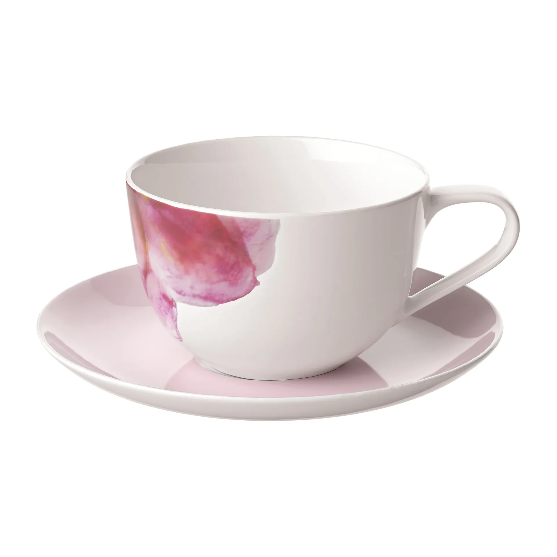 Tazza Rose Garden con piattino, Rosa-bianco Villeroy & Boch