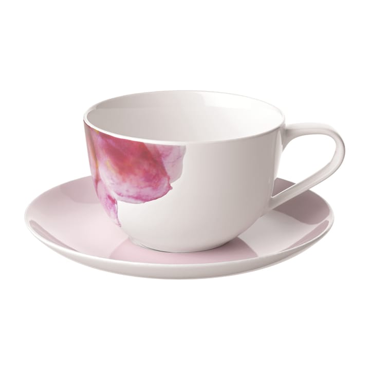 Tazza Rose Garden con piattino - Rosa-bianco - Villeroy & Boch