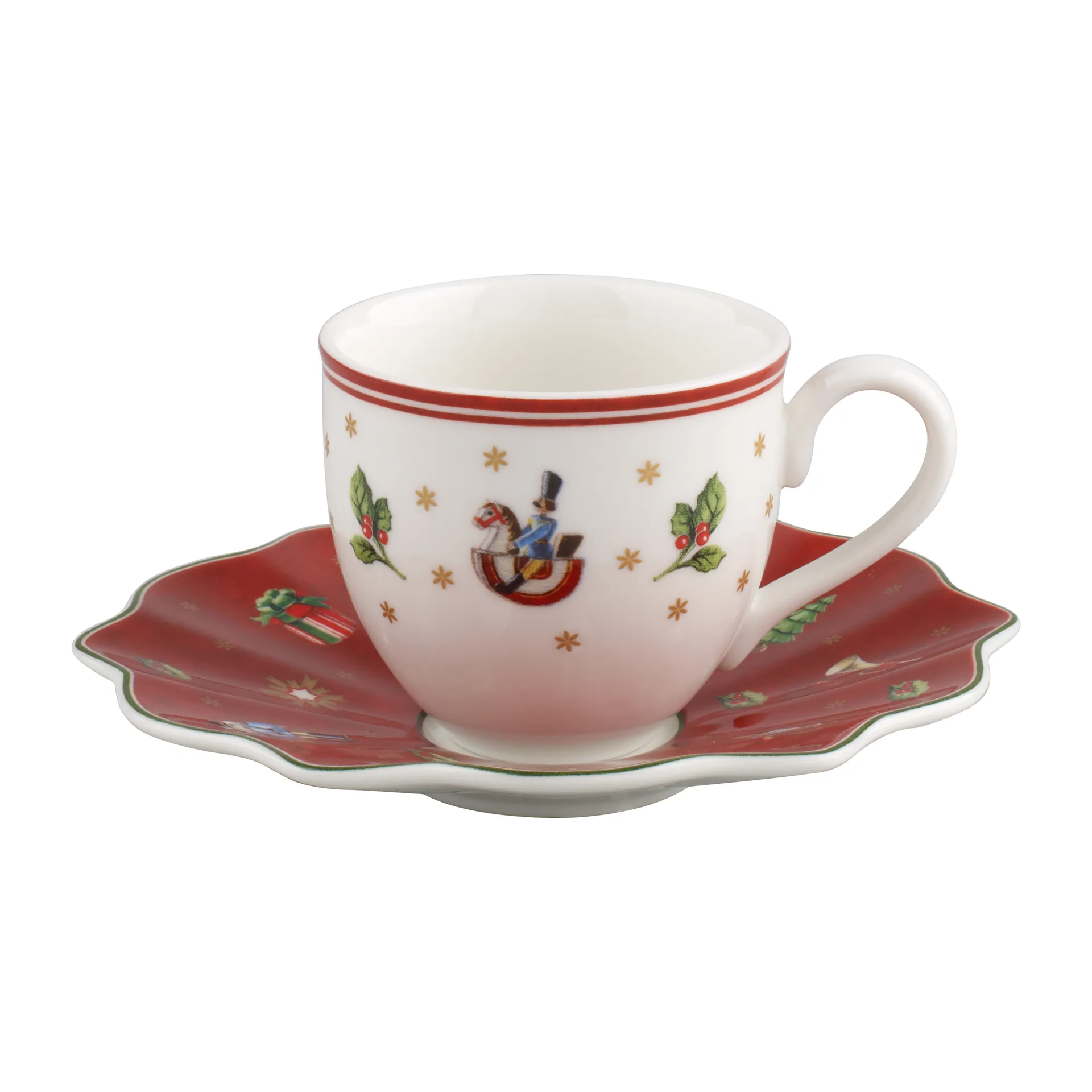 Tazzina da caffè Toy's Delight con piattino, Bianco-rosso Villeroy & Boch