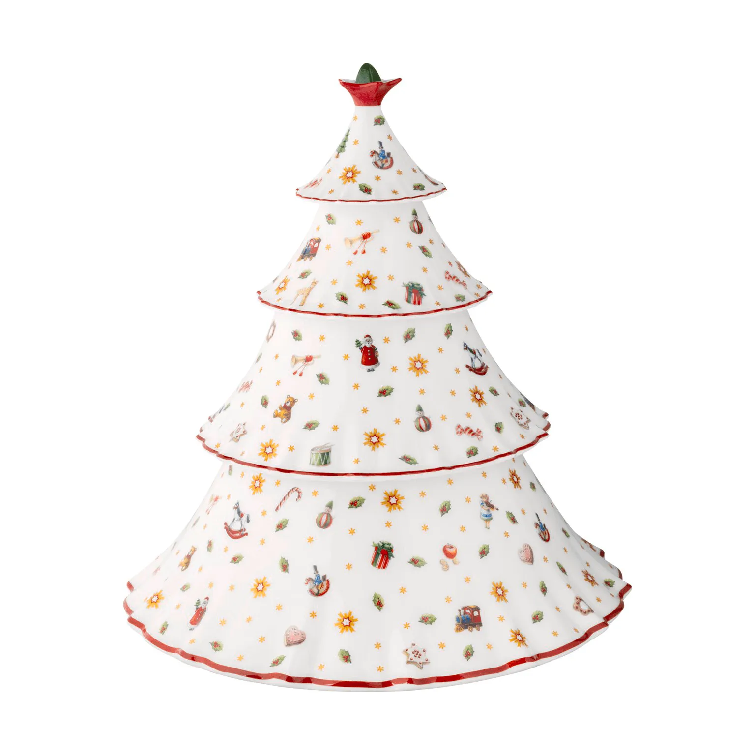 Toy's Delight barattolo in legno, Bianco-rosso, 4 pezzi Villeroy & Boch