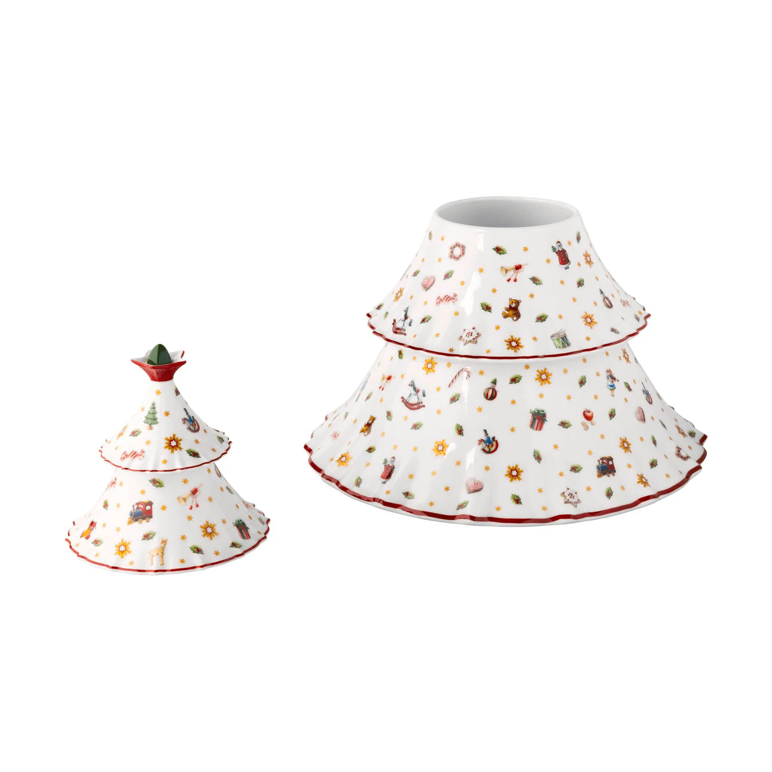Toy's Delight barattolo in legno, Bianco-rosso, 4 pezzi Villeroy & Boch