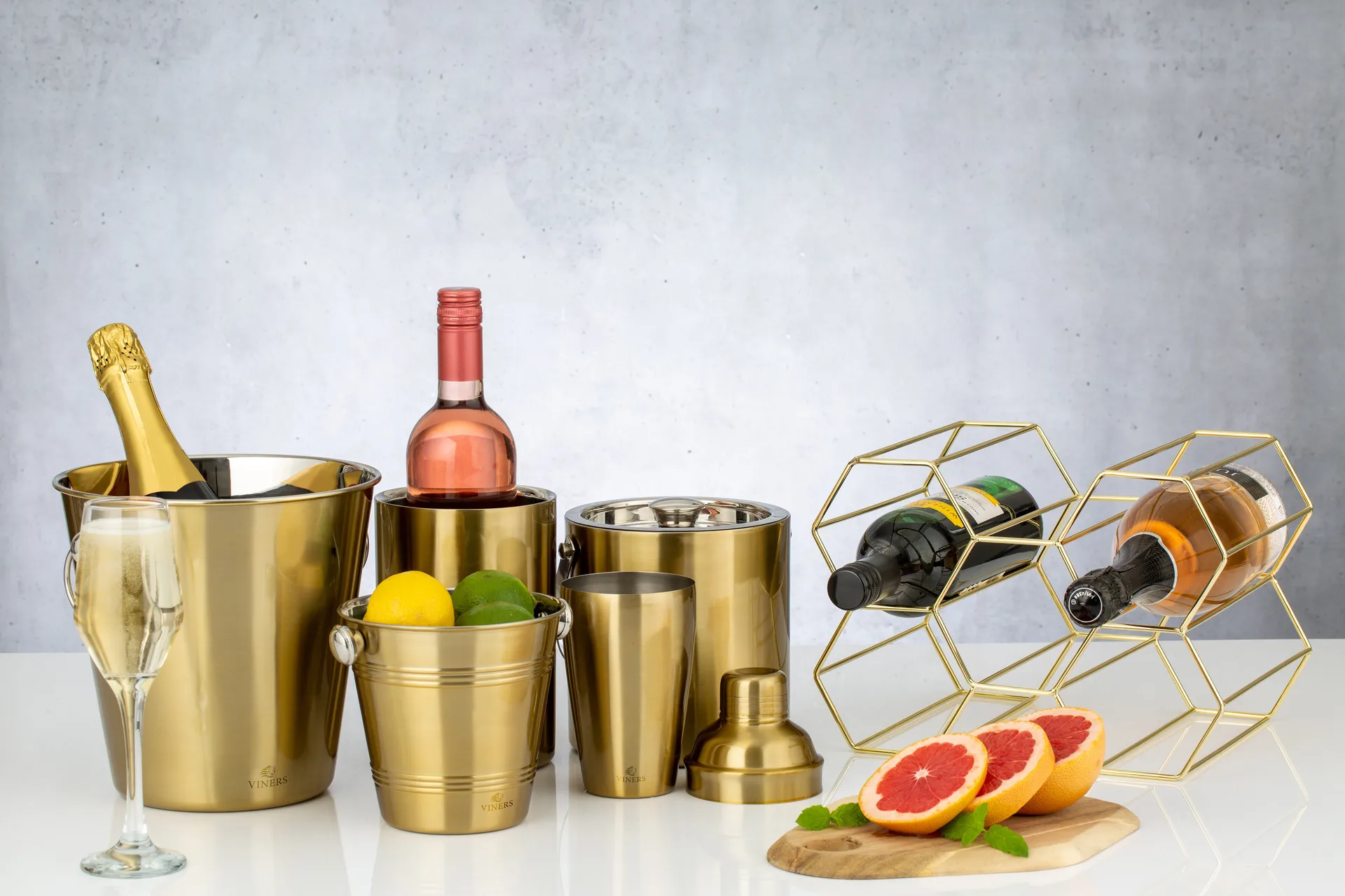 Secchiello per ghiaccio Viners con coperchio 1,5 l, Oro Viners