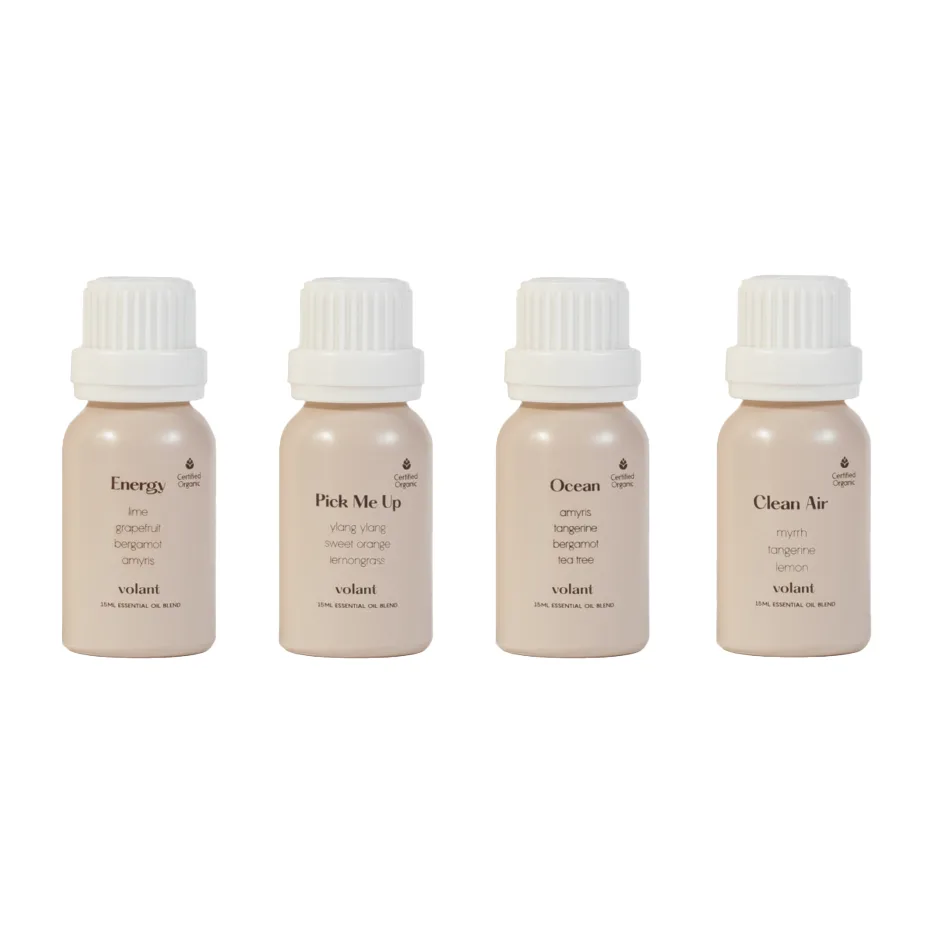 Set di oli essenziali "Energizzante", 4 fragranze Volant