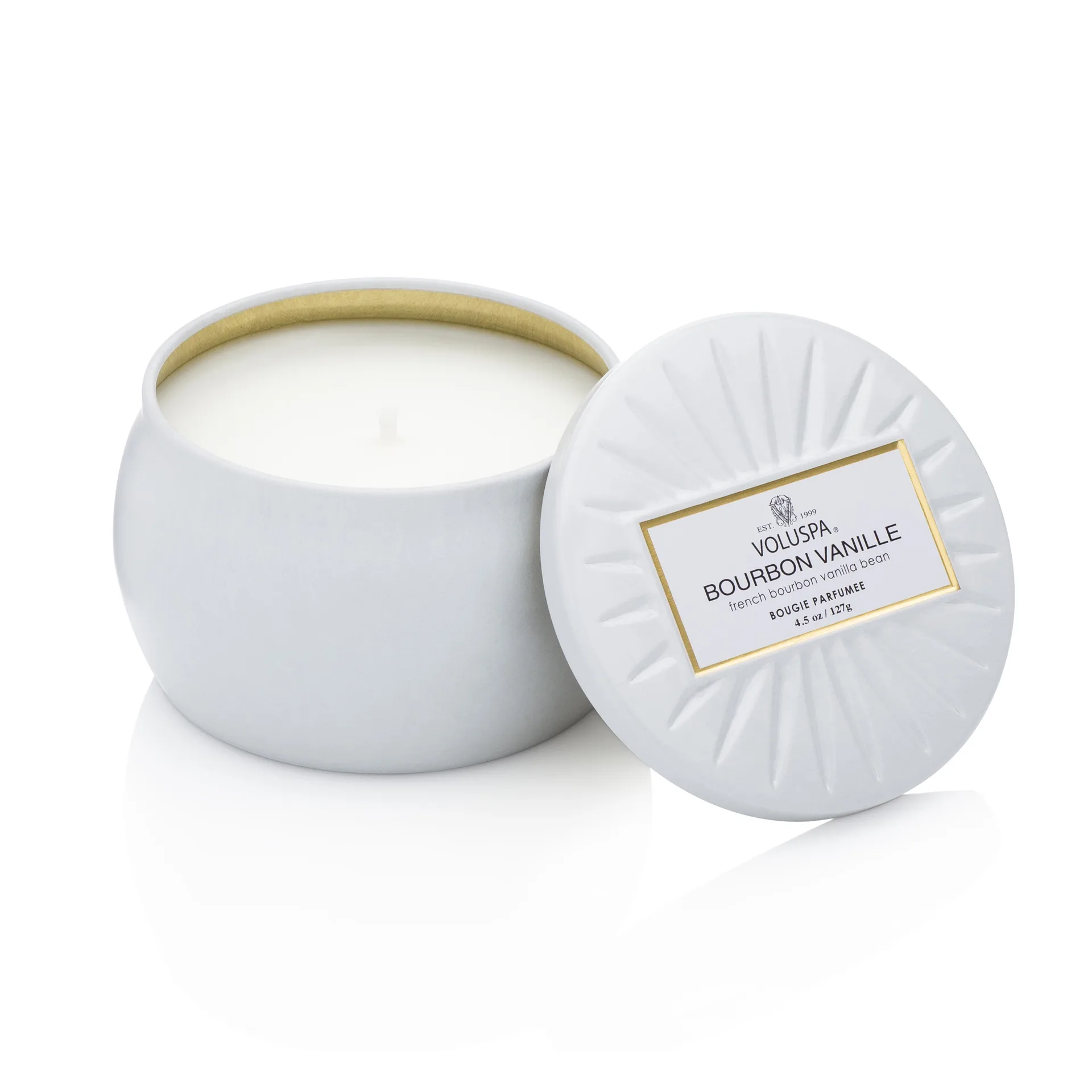 Candela decorativa in latta 25 ore, Bourbon Vanille Voluspa