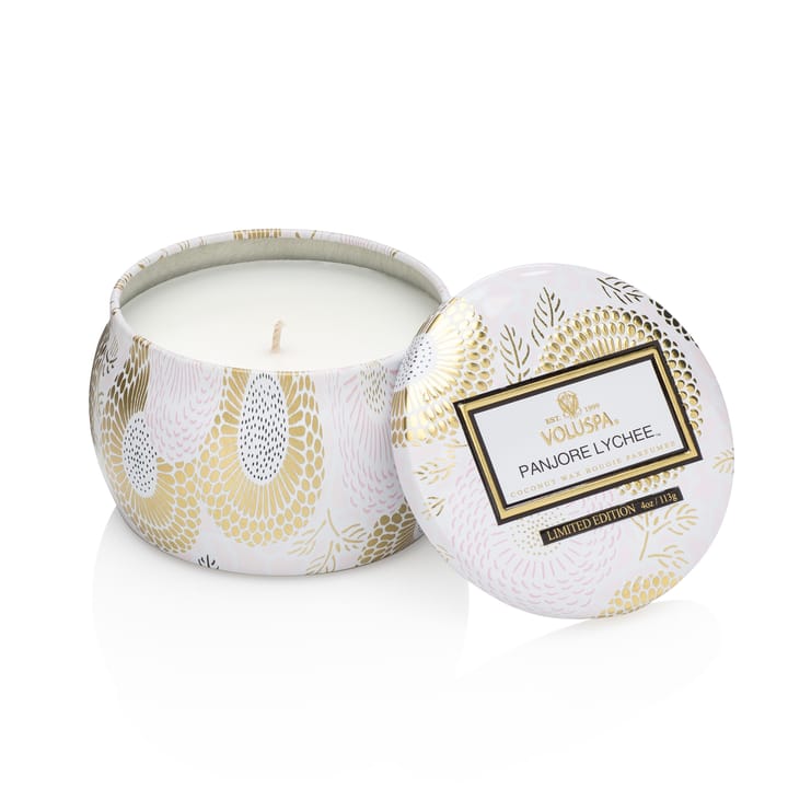 Candela decorativa in latta 25 ore - Panjore lychee - Voluspa