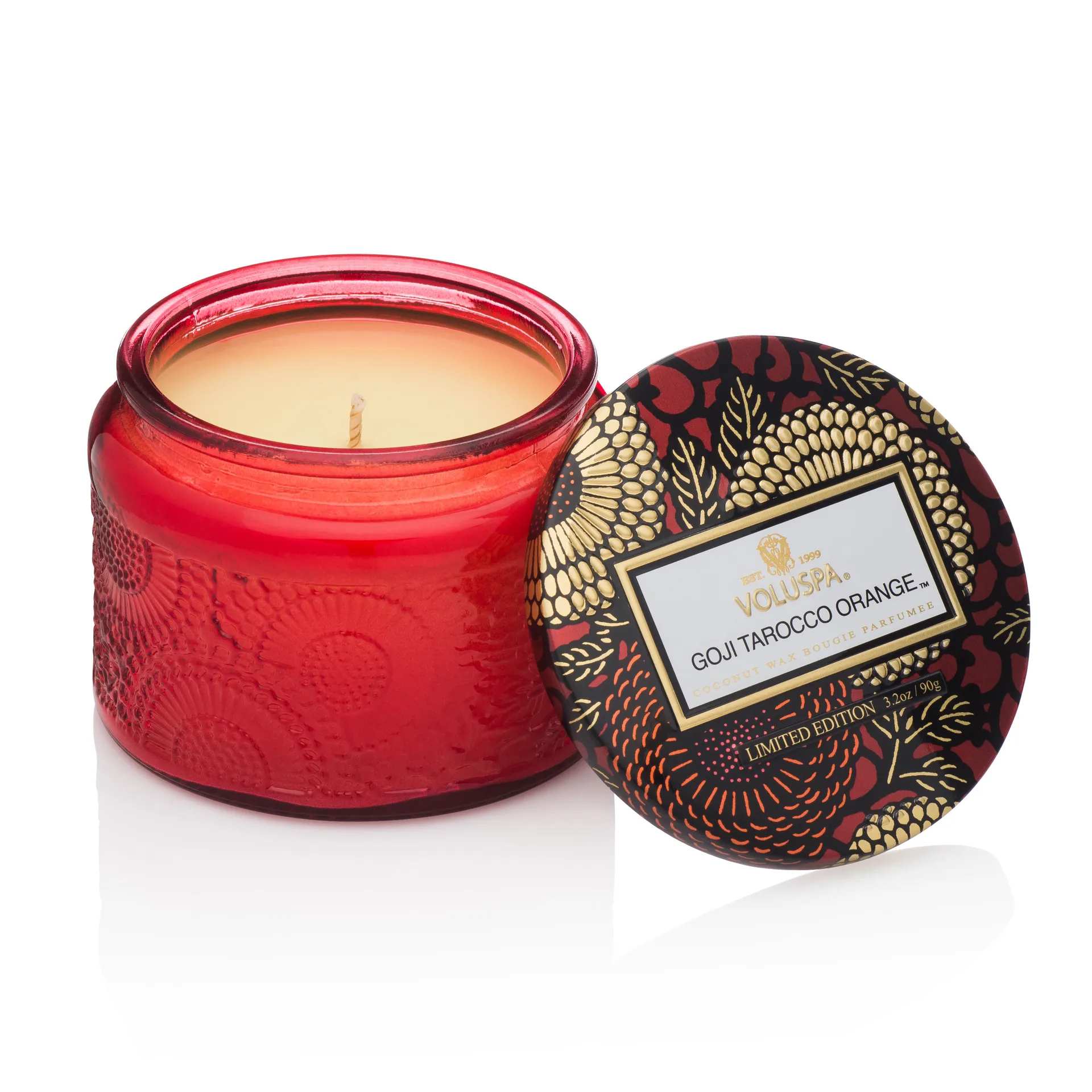 Candela profumata in vaso di vetro 25 ore, Goji tarocco orange Voluspa