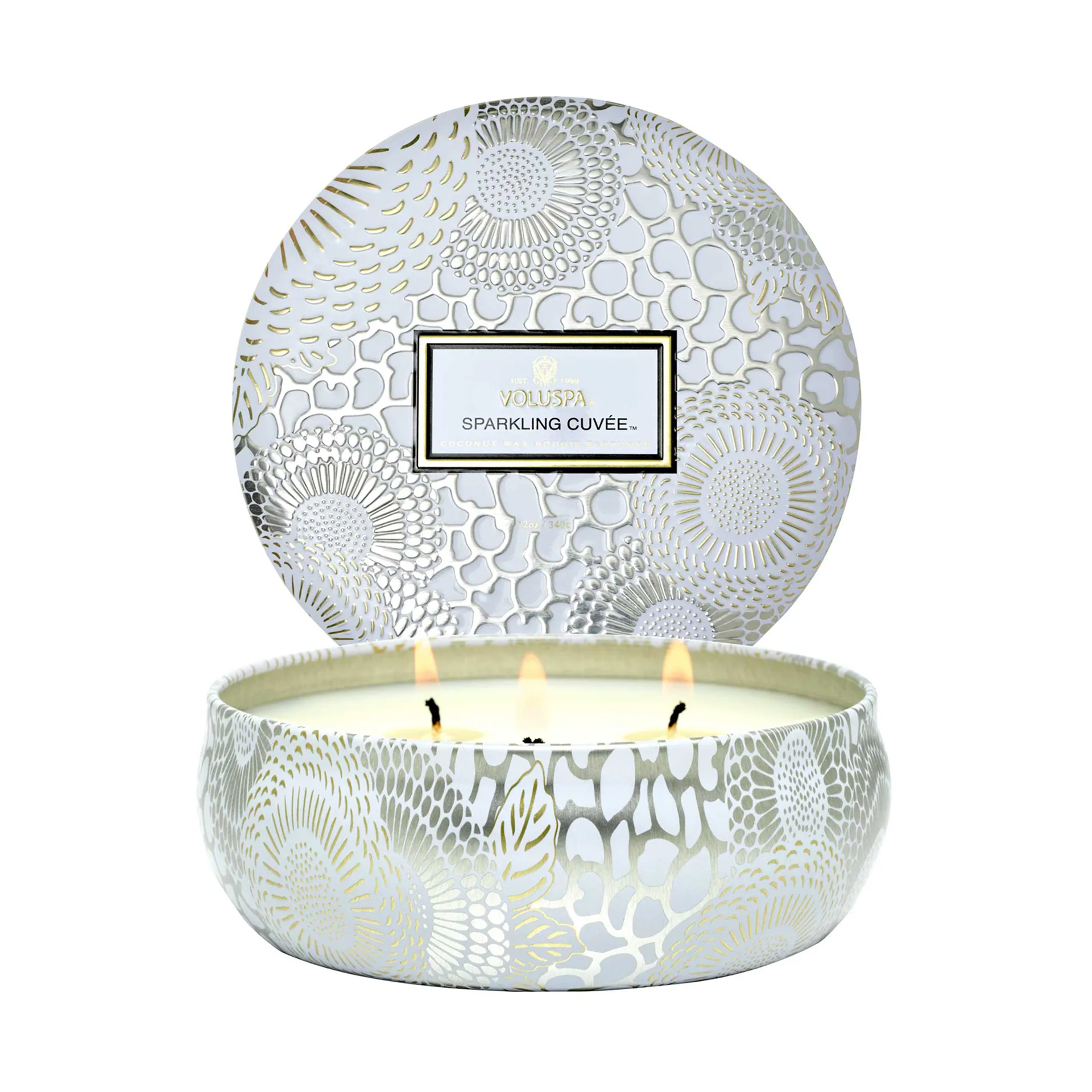 Candela profumata Japonica 3-wick Tin, 40 ore di durata, Sparkling Cuvée Voluspa