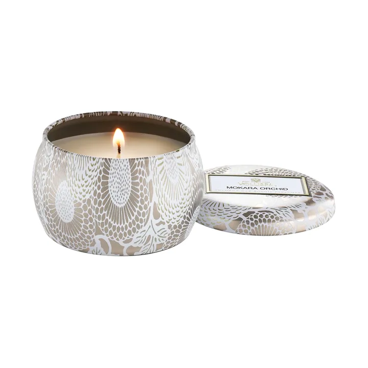 Candela profumata Japonica Mini Tin, 25 ore di durata - Mokara Orchid - Voluspa