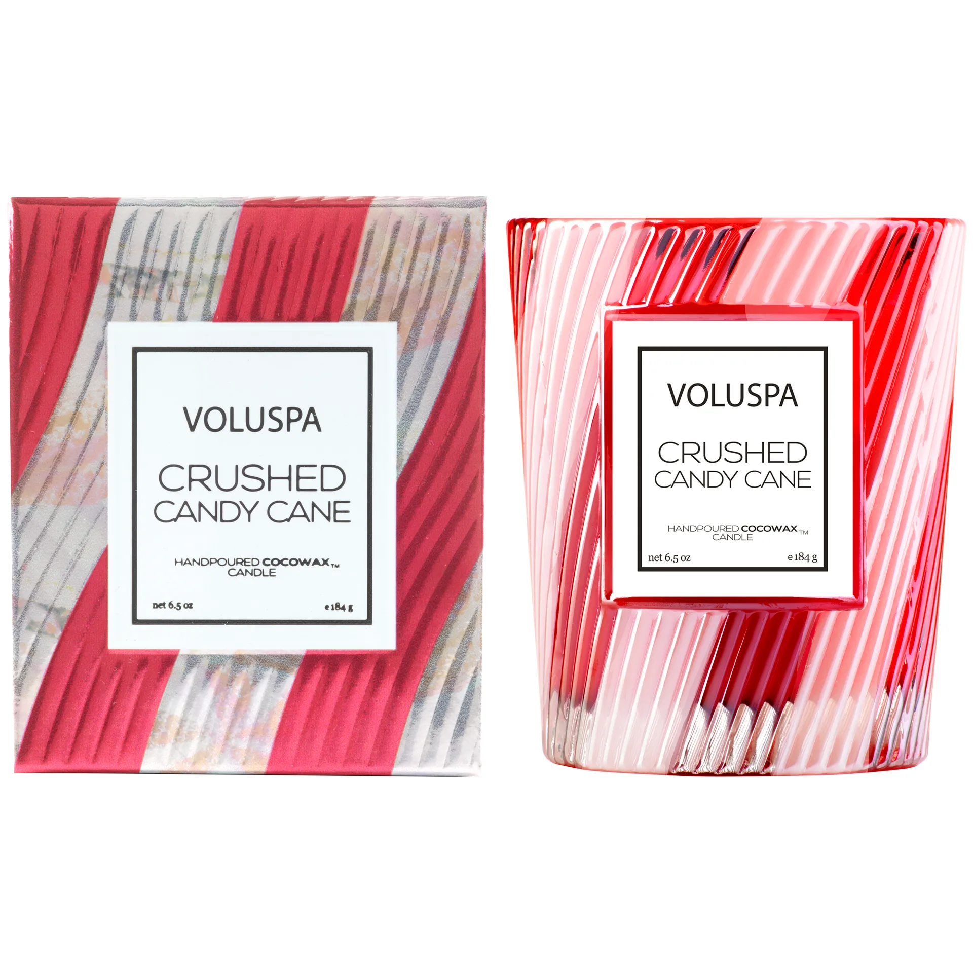 Candela profumata Limited Edition, 40 ore di durata, Crushed Candy Cane Voluspa