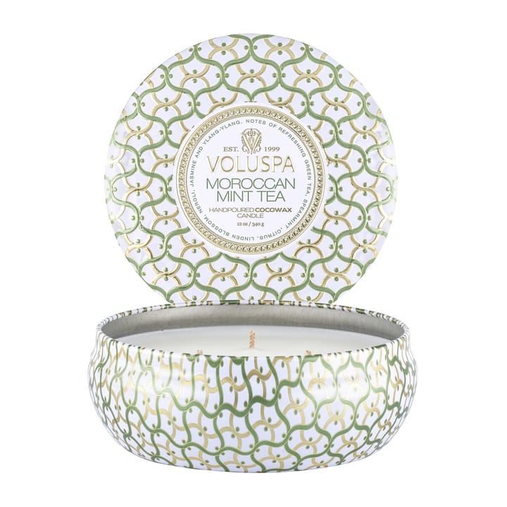 Candela profumata Maison Blanc latta con 3 stoppini 40 ore - Moroccan mint tea - Voluspa