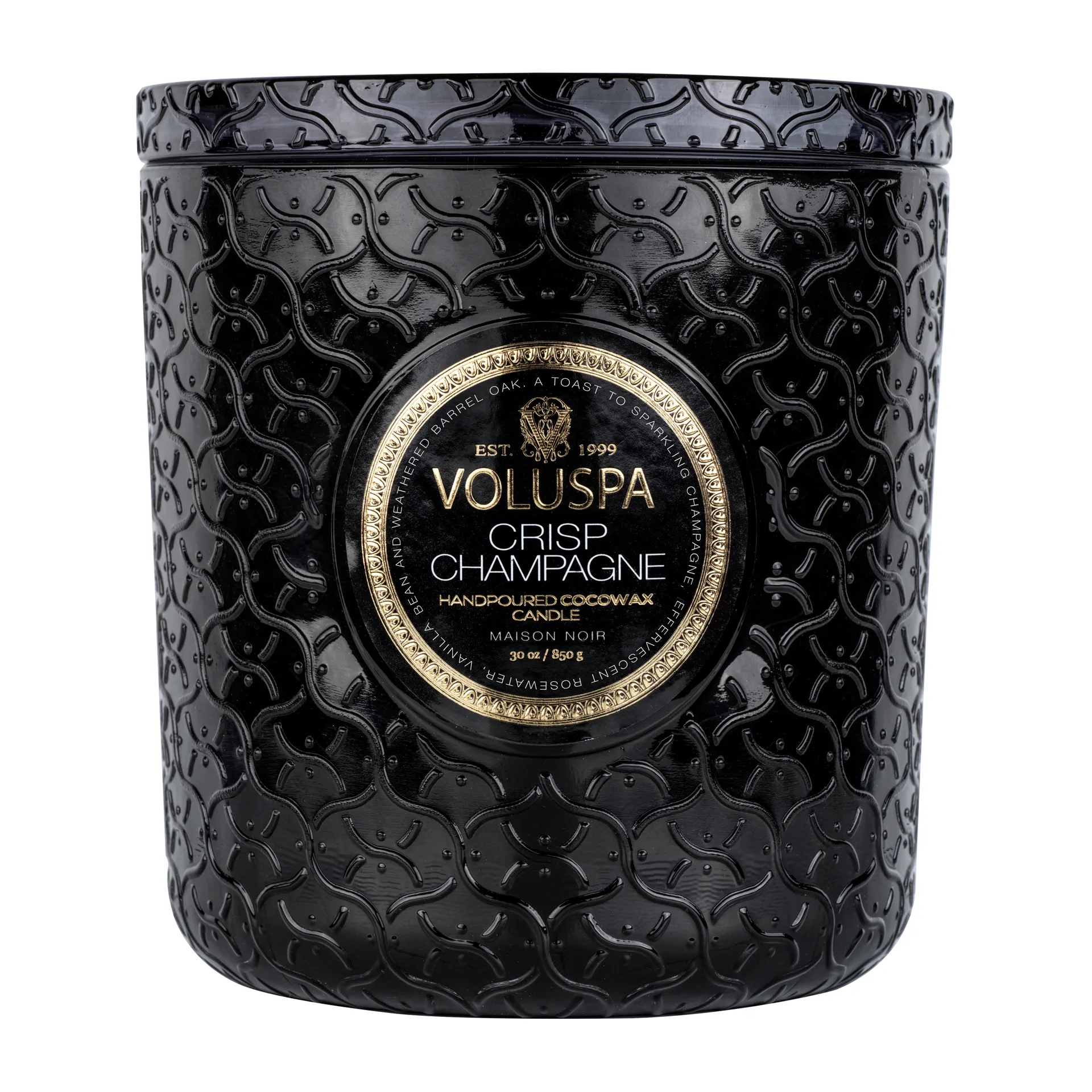 Candela profumata Maison Noir Luxe 80 ore, Crisp champagne Voluspa