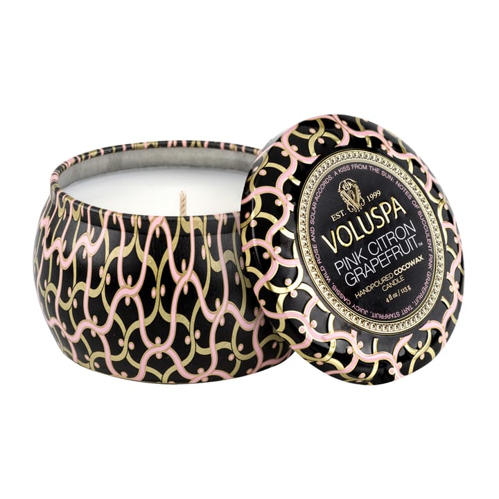 Candela profumata Maison Noir Mini Tin 25 ore - Pink citron grapefruit - Voluspa