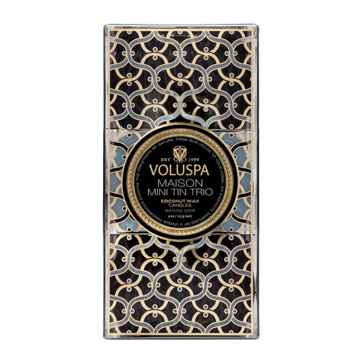 Confezione regalo Maison Noir Minitin, confezione da 3 candele, 2022 Voluspa