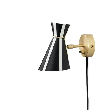 Applique Bloom - black noir/bianco caldo, righe - Warm Nordic