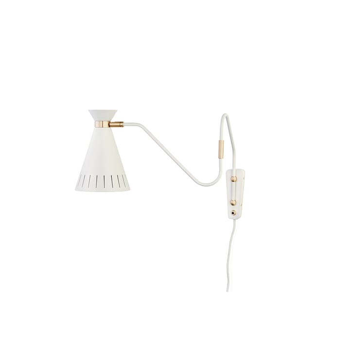 Applique Cone - bianco caldo, dettagli in ottone - Warm Nordic