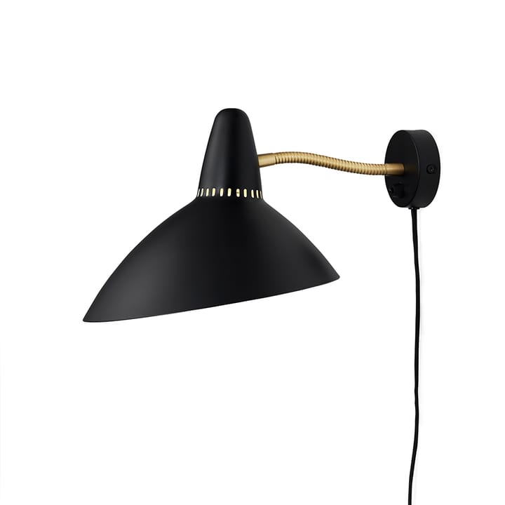 Applique Lightsome - black noir, dettagli in ottone - Warm Nordic