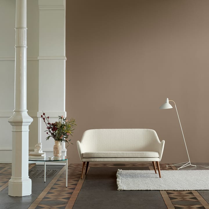 Divano Dwell - divano a 2 posti, cuoio silk 250 cognac, gambe in rovere affumicato - Warm Nordic