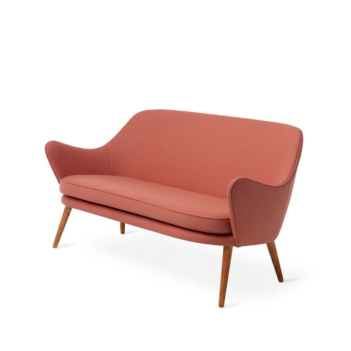 Divano Dwell - divano a due posti, tessuto hero 511 rosa cipria, gambe in rovere affumicato - Warm Nordic