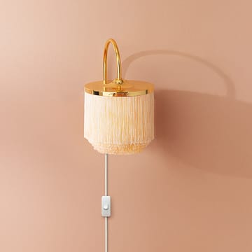 Lampada da pavimento Fringe - rosa pallido, acciaio ottonato - Warm Nordic