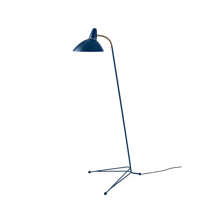 Lampada da pavimento Lightsome - azzurro, dettagli in ottone - Warm Nordic