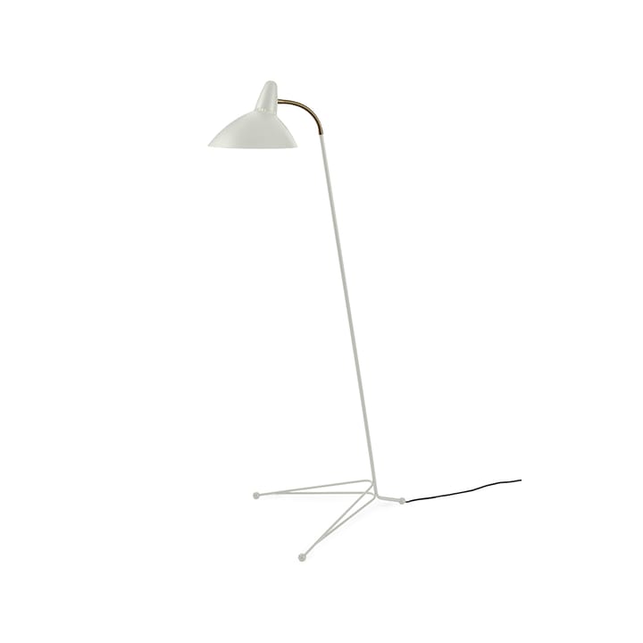 Lampada da pavimento Lightsome - bianco caldo, dettagli in ottone - Warm Nordic