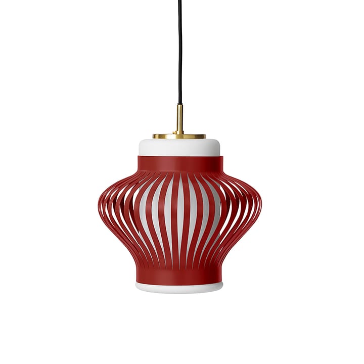 Lampadario Opal Lamella - rosso uva, opale sabbiato - Warm Nordic