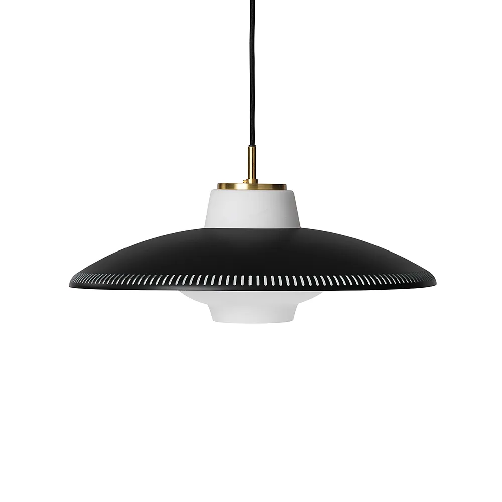 Lampadario Opal Shade, black noir, opale sabbiato Warm Nordic