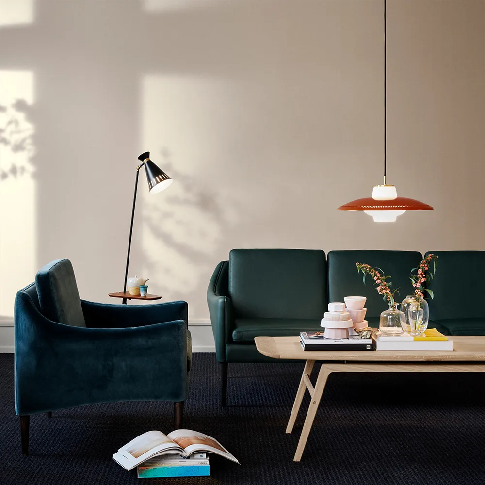 Lampadario Opal Shade, black noir, opale sabbiato Warm Nordic