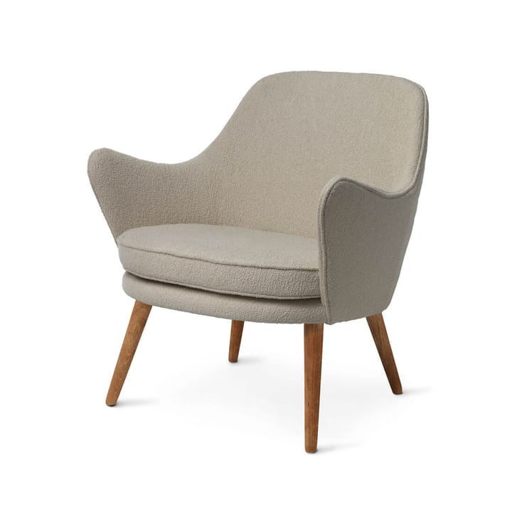 Sedia da salotto Dwell - Barnum 2 sabbia, gambe in rovere affumicato - Warm Nordic