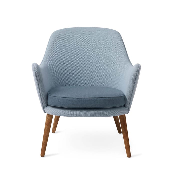 Sedia da salotto Dwell - tessuto merit 014/rewool 768 minty grey/light steel blue, gambe in rovere affumicato - Warm Nordic