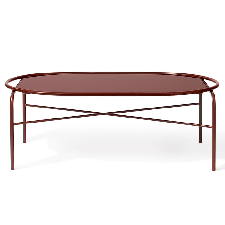 Tavolino da caffè ovale Secant - Rosso ravanello - Warm Nordic