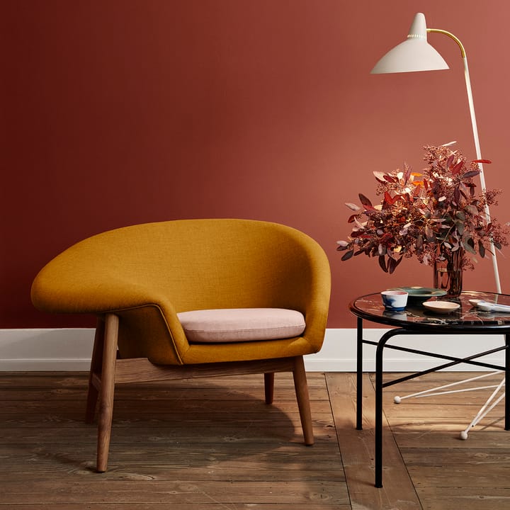 Tavolino da caffè Secant in marmo Ø 60 cm, Nero, oro Warm Nordic