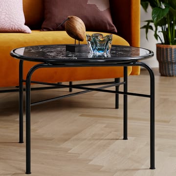 Tavolino da caffè Secant in marmo Ø 60 cm - Nero, oro - Warm Nordic