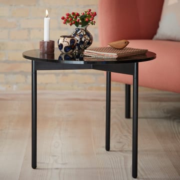 Tavolino From Above Ø 52 cm struttura nera - Grigio - Warm Nordic