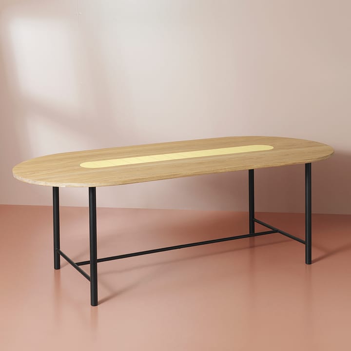 Tavolo Be My Guest 220 cm - Rovere oliato bianco, oro - Warm Nordic
