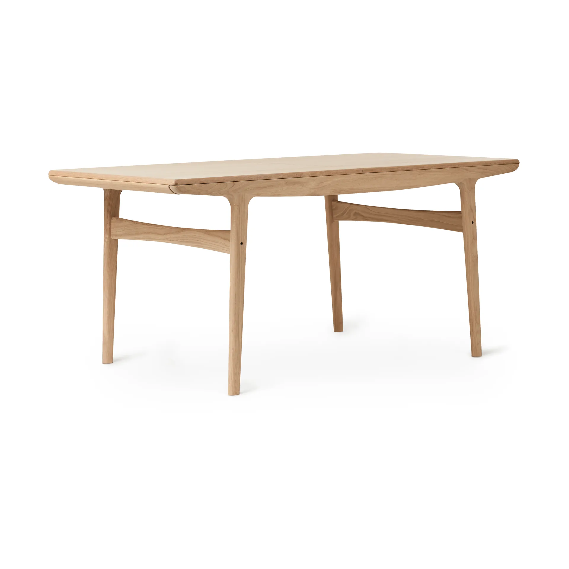 Tavolo da pranzo Evermore incl. 2 prolunghe da 45 cm ciascuna, Rovere naturale, 160 cm Warm Nordic