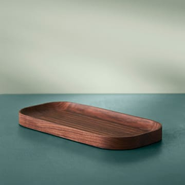 Vassoio ovale in legno intagliato - Noce - Warm Nordic